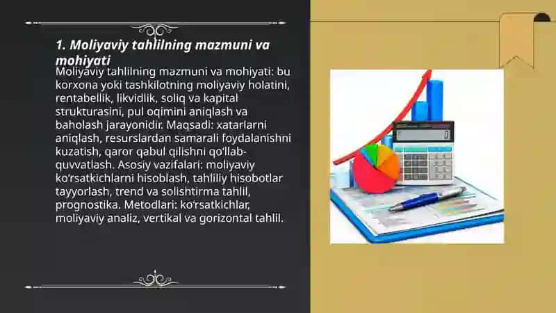 Moliyaviy tahlilning mazmuni, predmeti va vazifalari 3