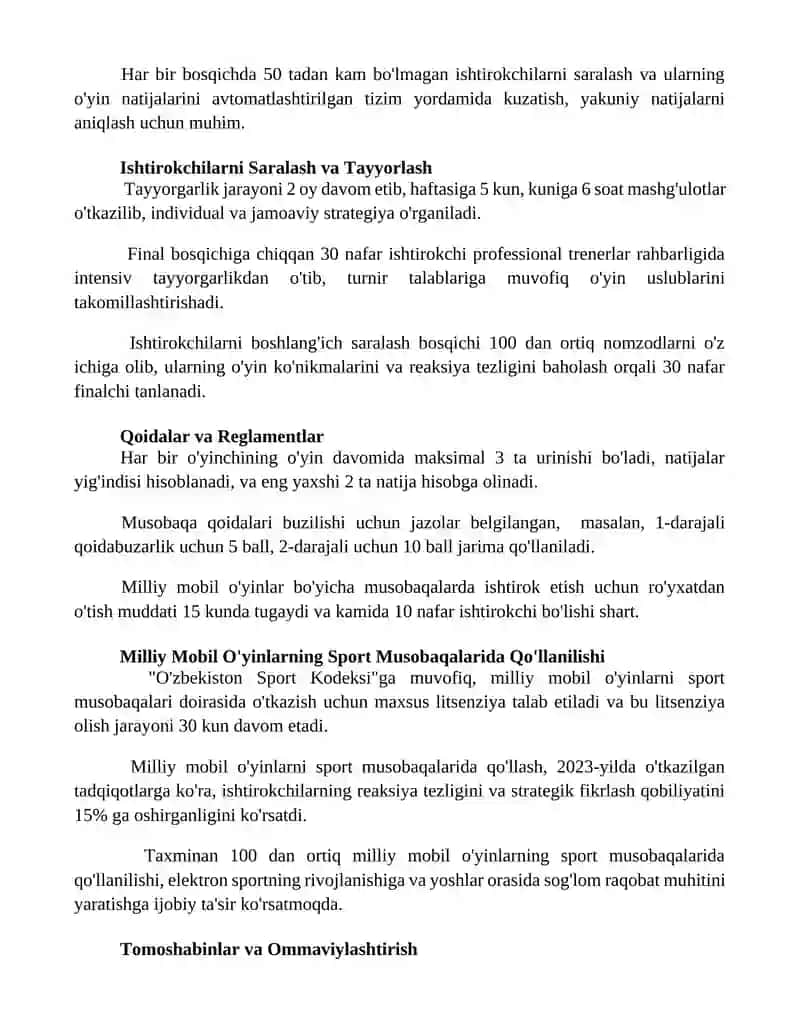 Milliy xarakatli oyinlarni oʻynash 3