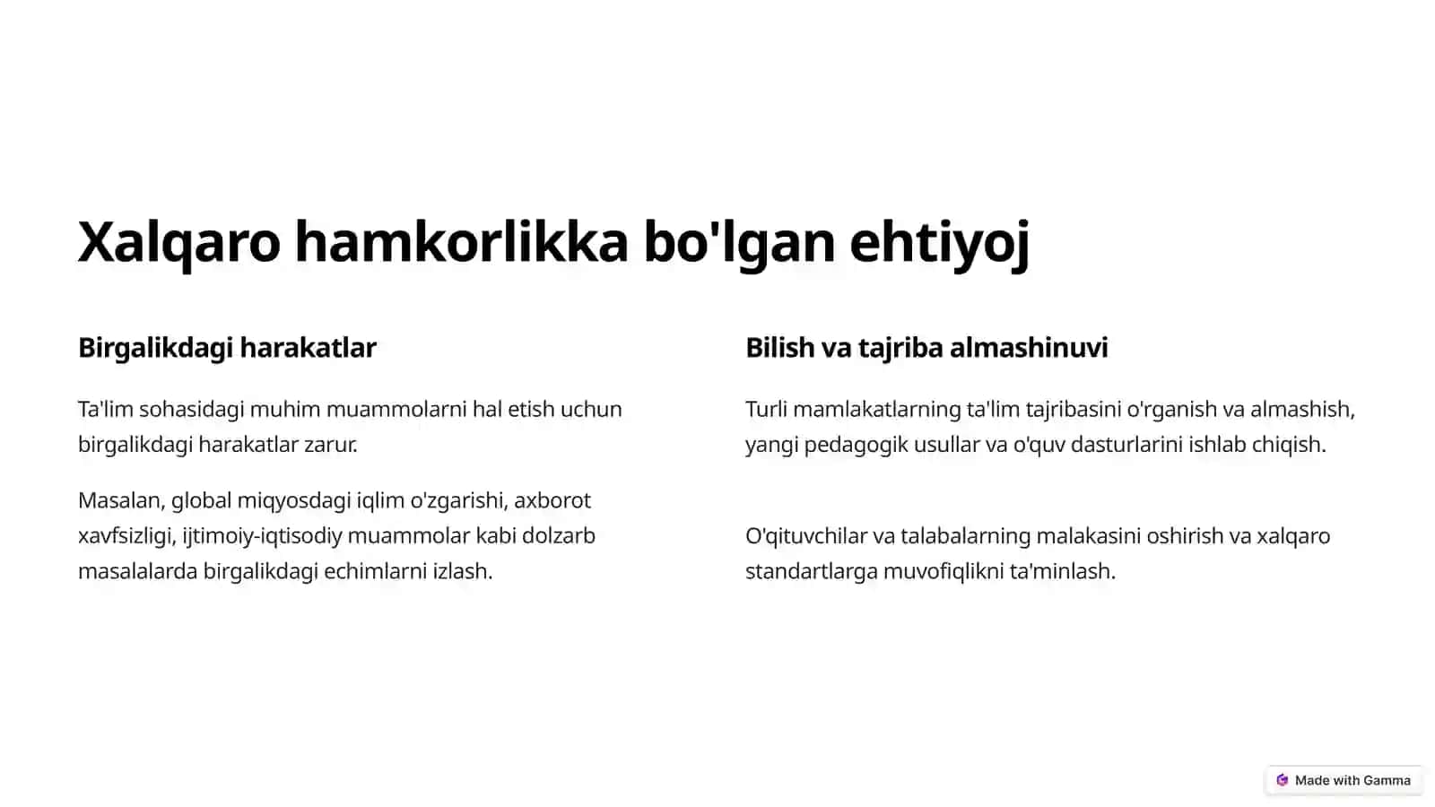 TA'LIM SOHASIDAGI XALQARO HAMKORLIK 3
