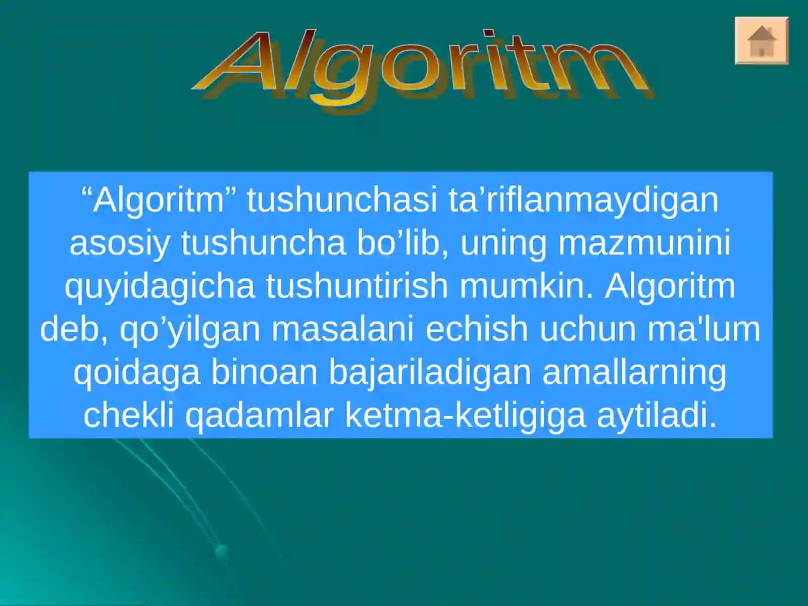 Algoritm Tushunchasi va Berilish Usullari 3