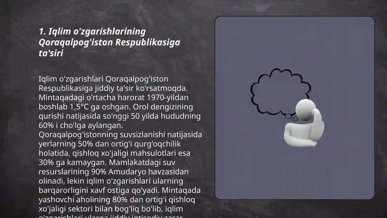 Iqlim o'zgarishlari va uning aholiga ta'sirining GAT tahlili 3