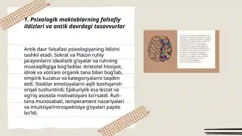 Psixologik maktablarning yuzaga kelishi tarixi 3