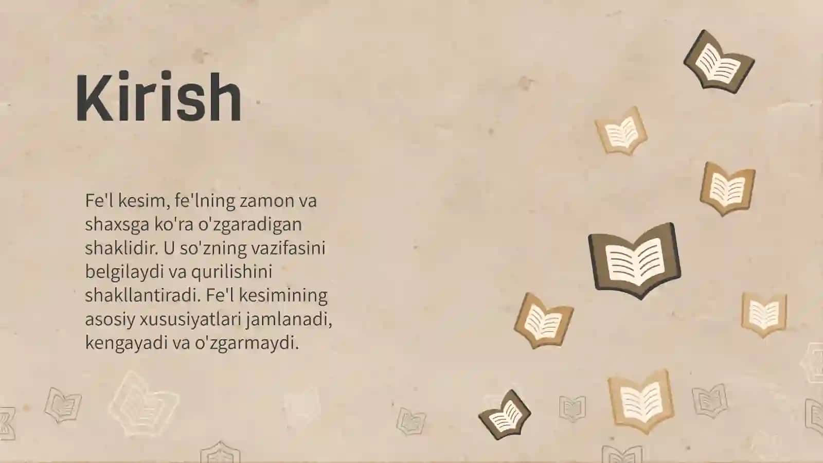 Fe'l kesim va uning xususiyatlari 3