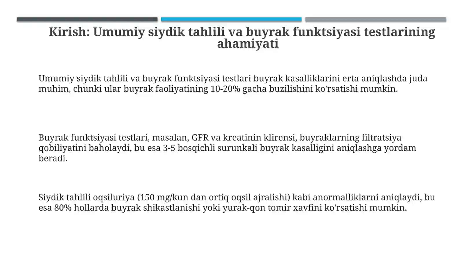 Buyrak funktsiyasi testlari 3