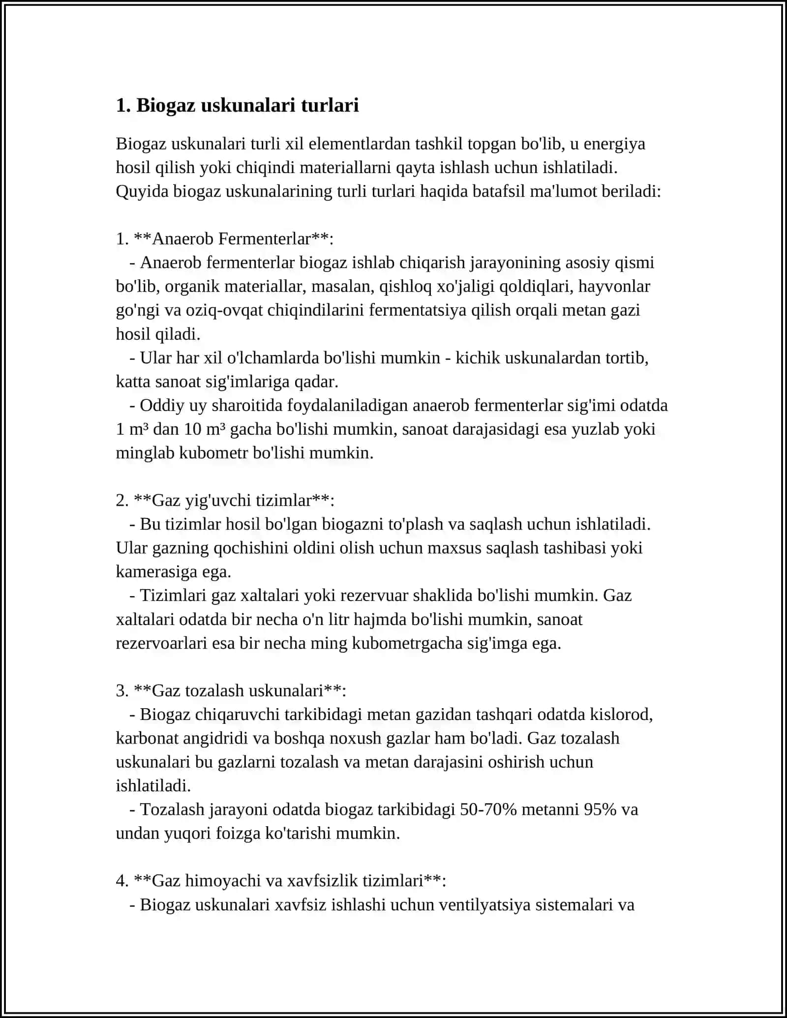BIOGAZ OLISH QURILMASINING ASOSIY ISHCHI QUROLLARI 3