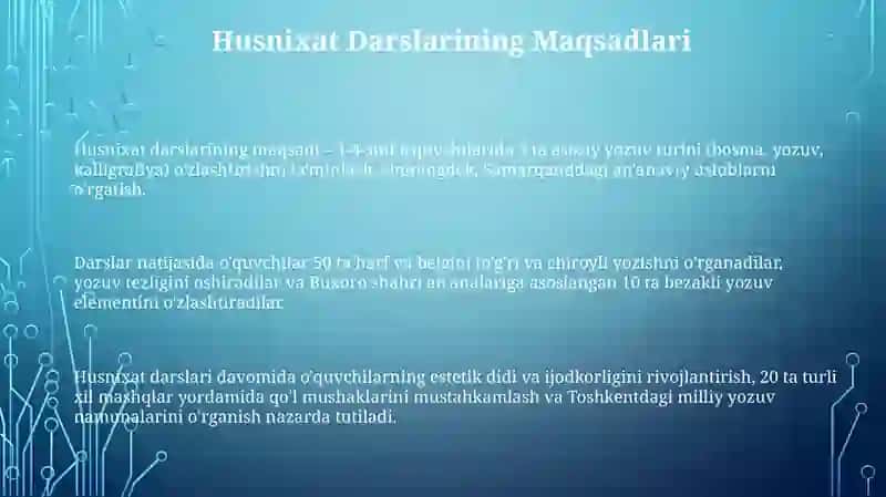 Husnixat darslari 3