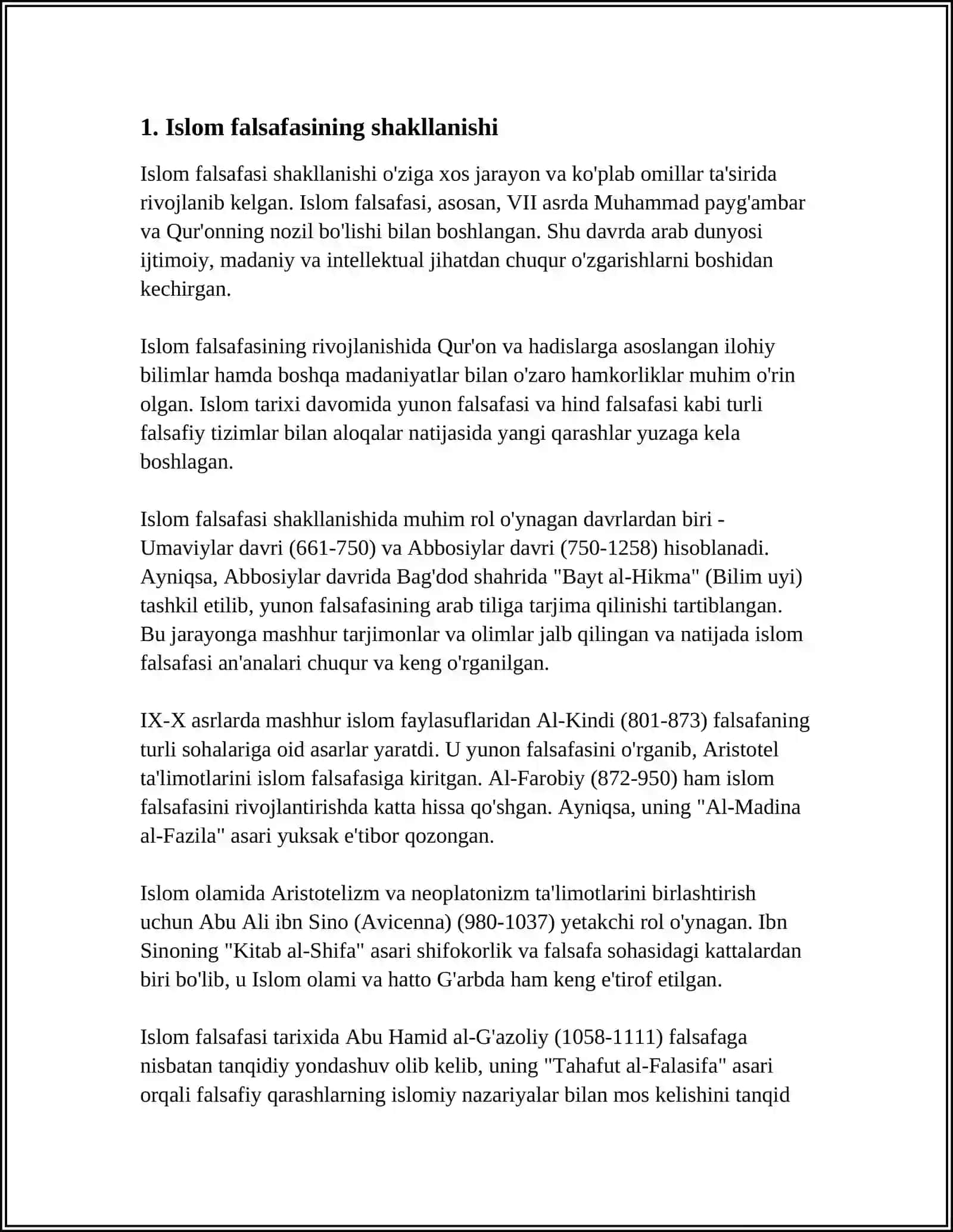 ILK OʻRTA ASR SHARQ FALSAFASI VA UYGʻONISH DAVRI 3
