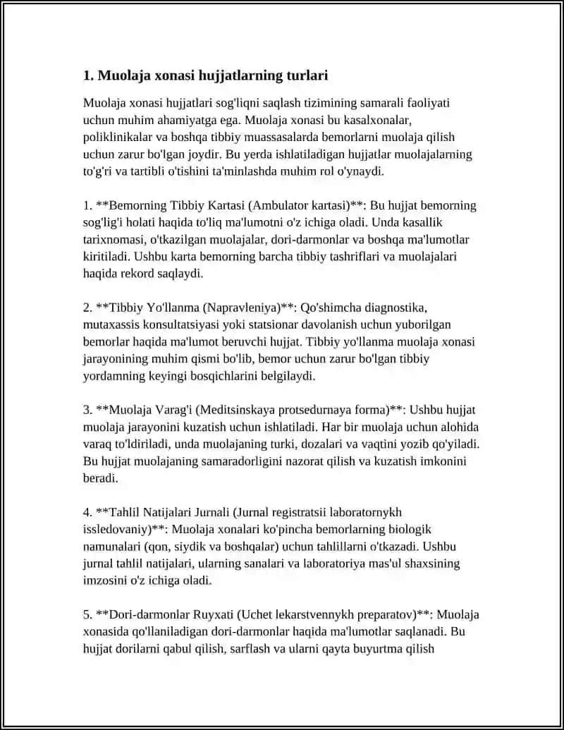 MUOLAJA XONASI XUJJATLARI BILAN ISHLASH 3