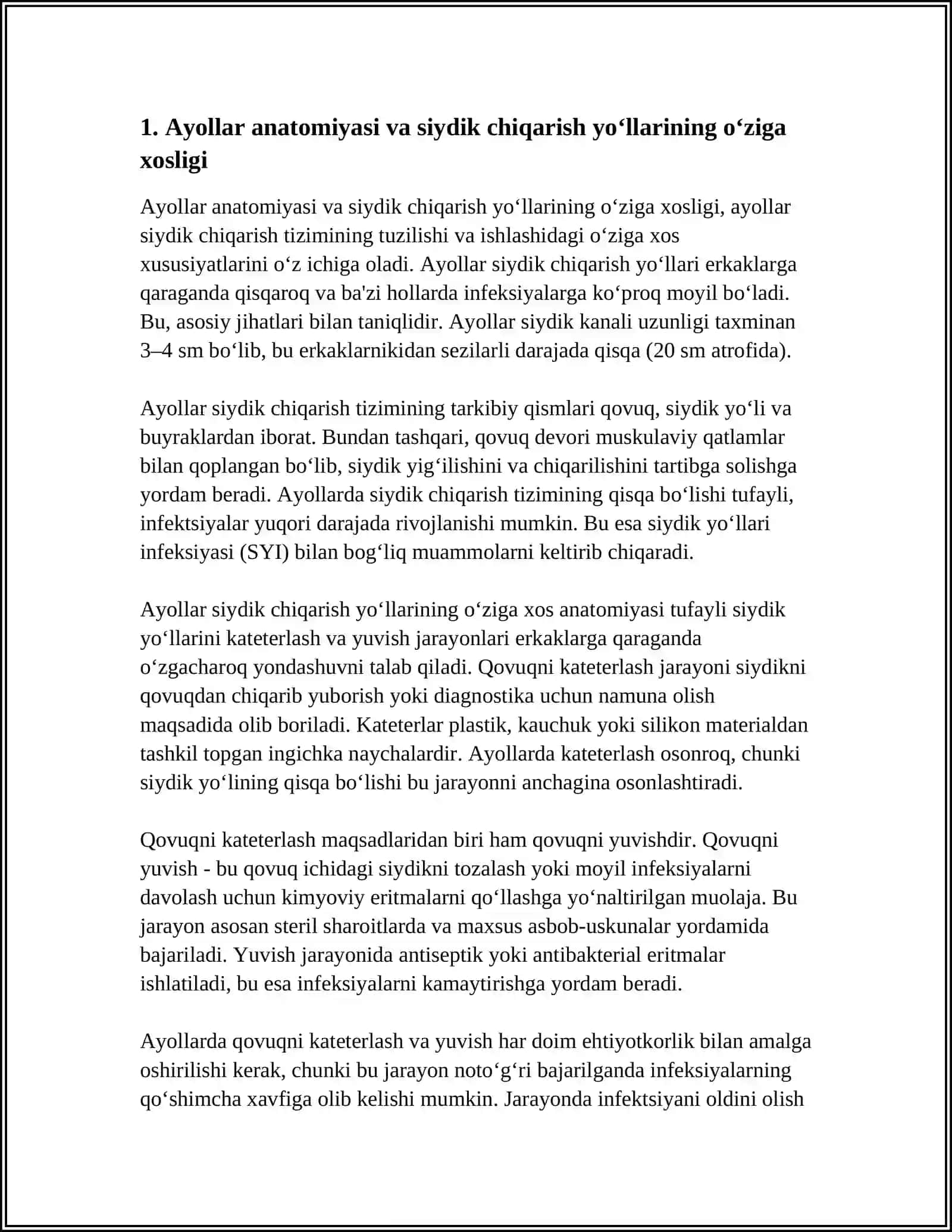AYOLLAR QOVUQINI KATETIRLASH VA YUVISH 3