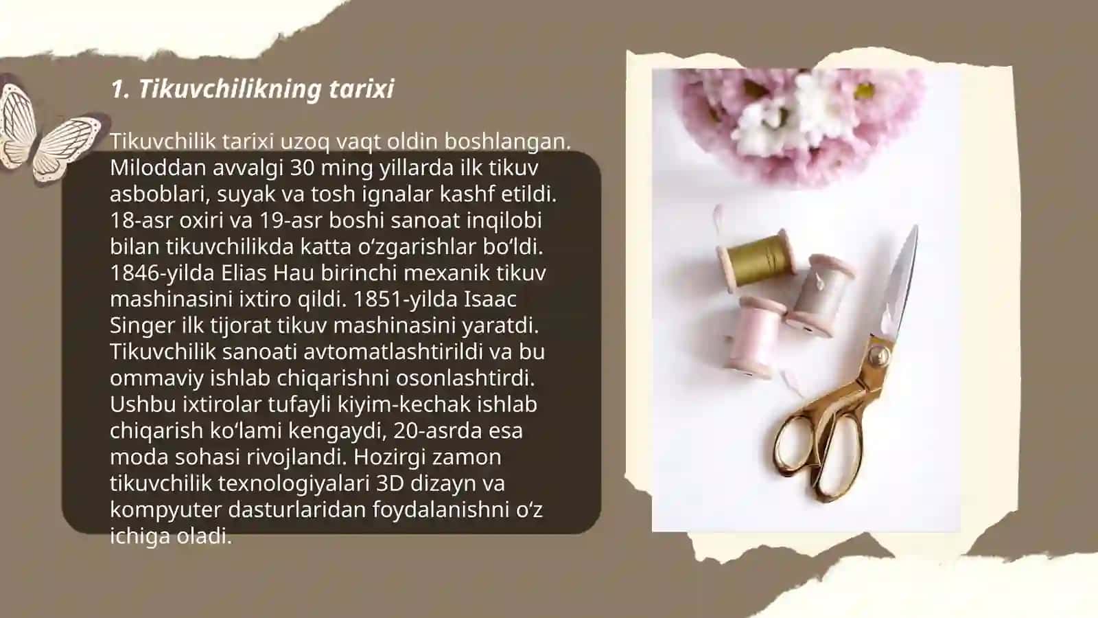 Tikuvchilikning Tarixi 3