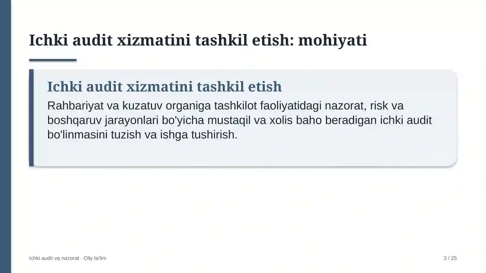 suzish havzalarida ichki audit xizmatini tashkil etish 4565 3