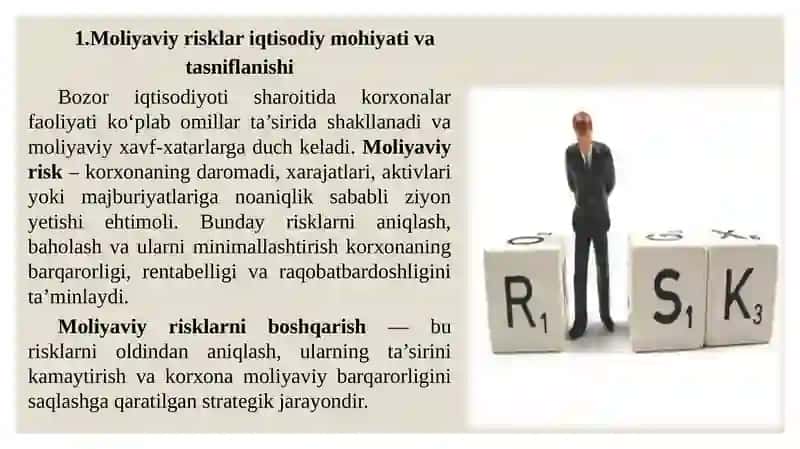 KORXONALARDA MOLIYAVIY RISKLARNI BOSHQARISH 3