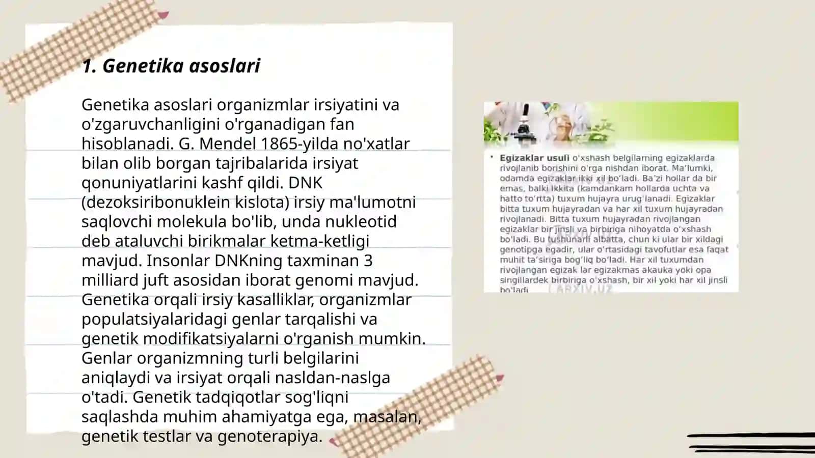 Genetika asoslari 3