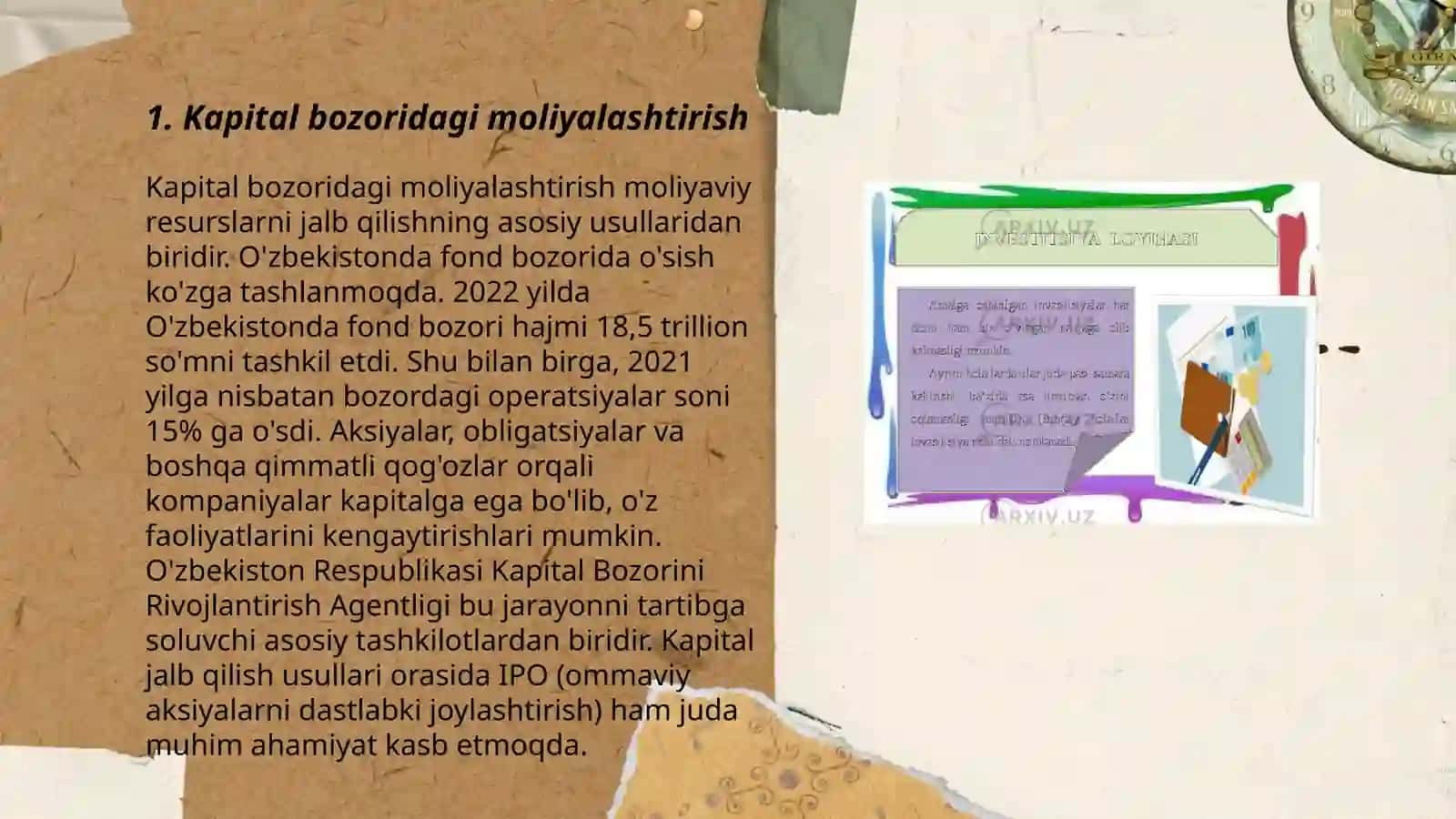 Investitsiya faoliyatini moliyalashtirish manbalari va usullari 3