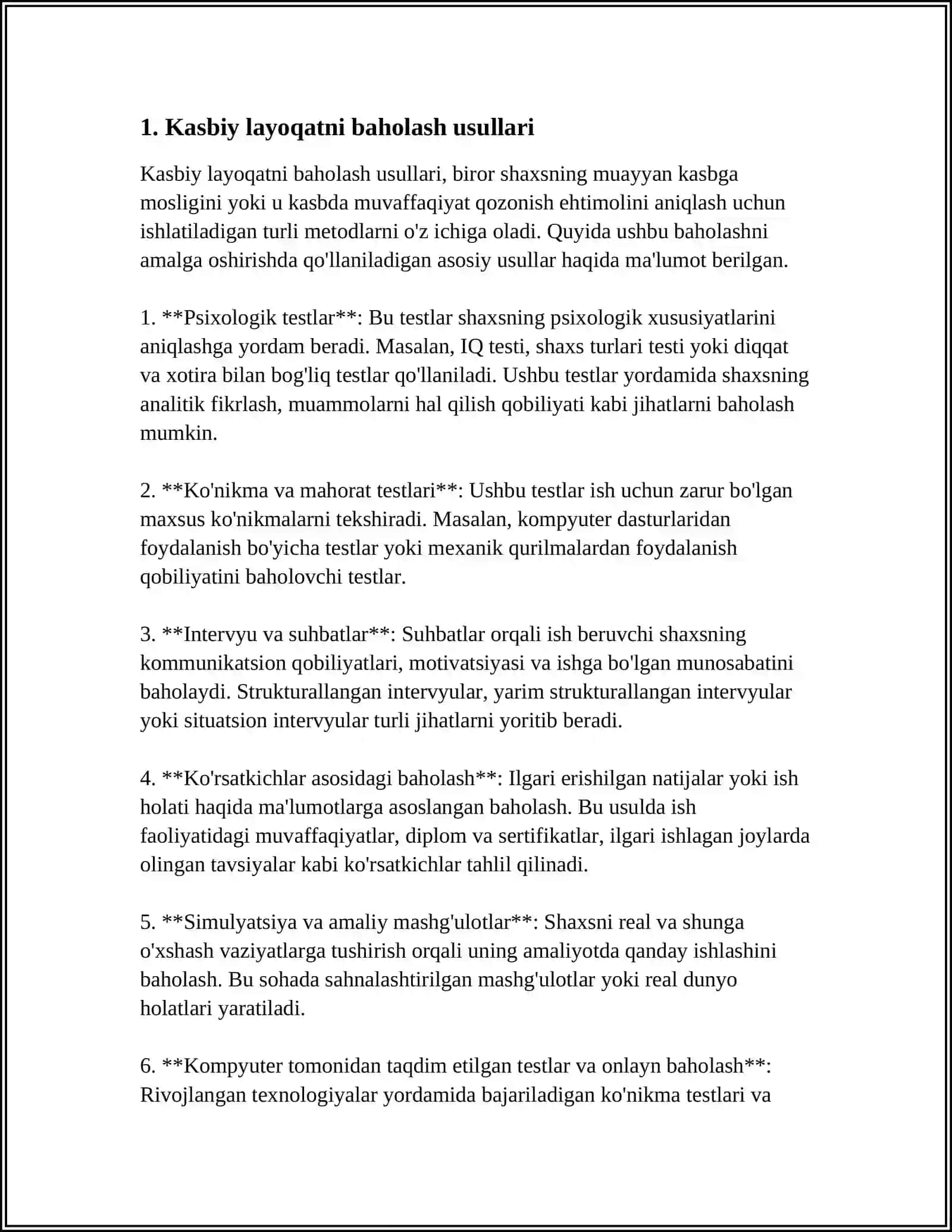 KASBIY XUSUSIYATLARNI TADQIQ ETISH USUSLLARI 3