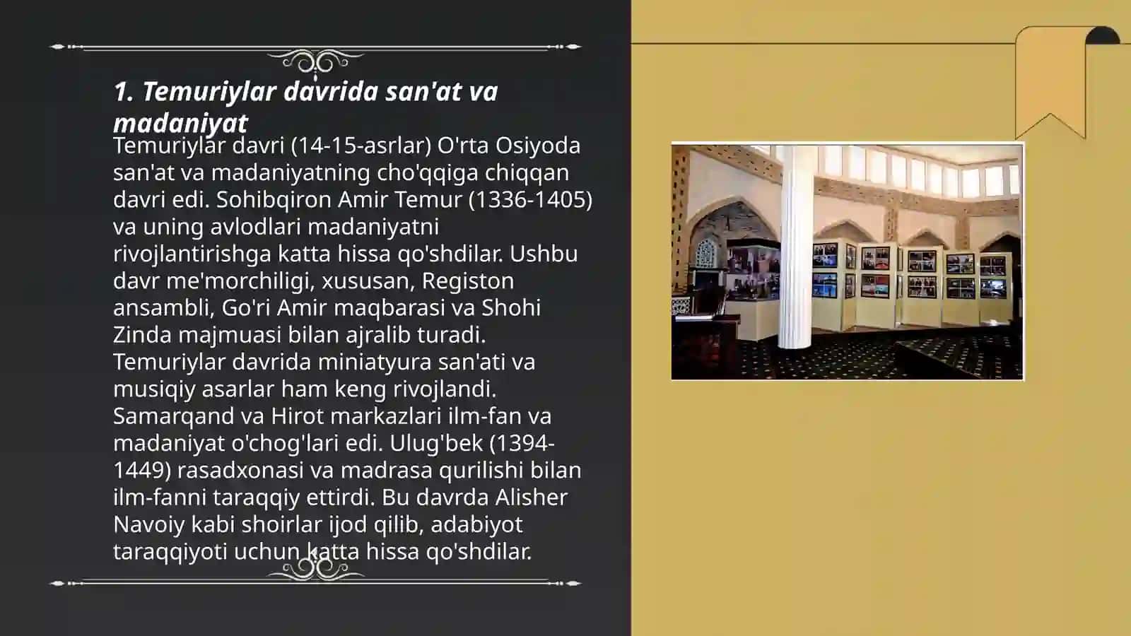 Temuriylar tarixi davlat muzeyi 3