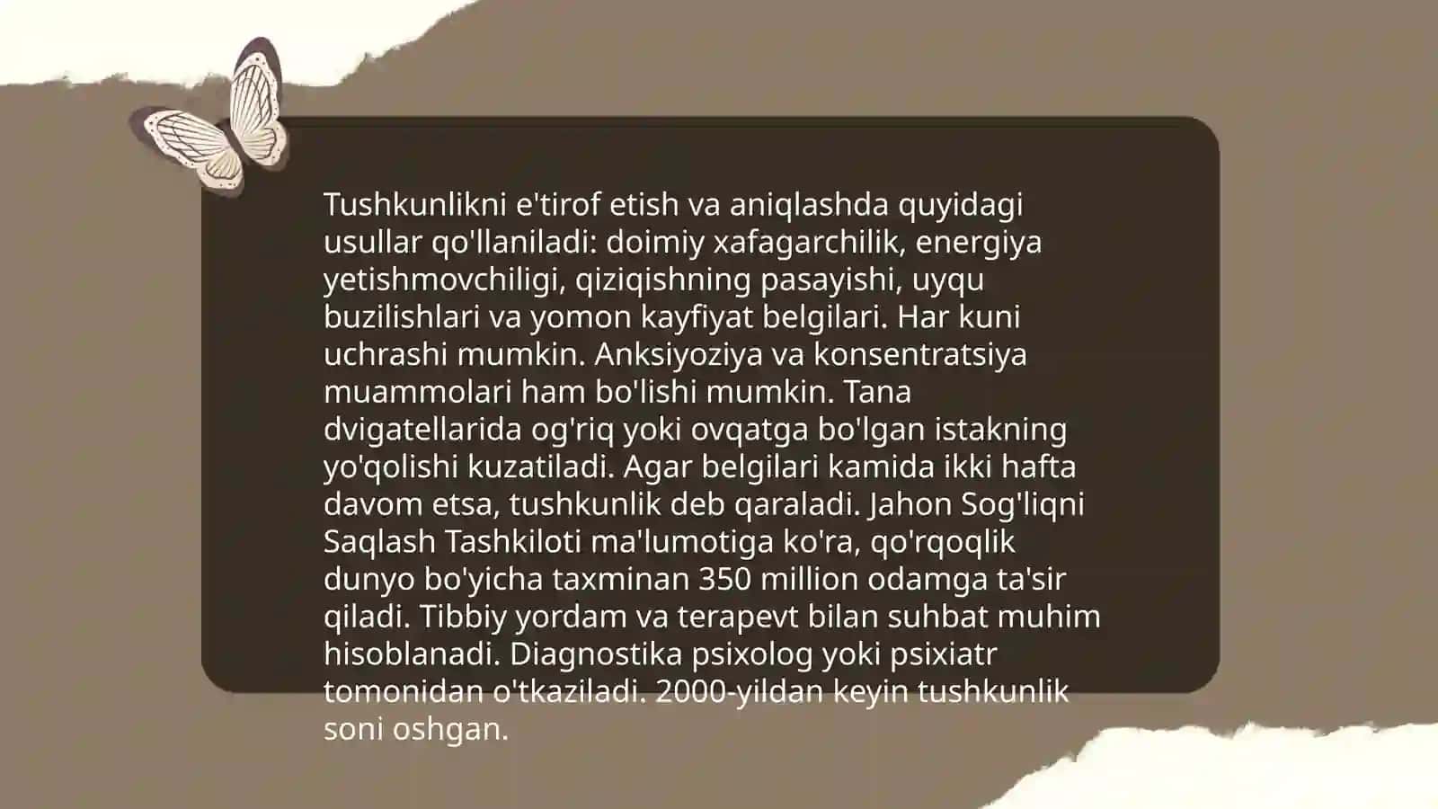 Tushkunlik va bezovtalikni boshqarish 3