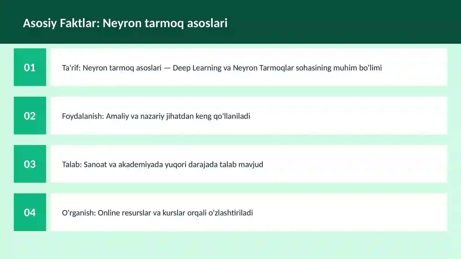 AI | DEEP LEARNING VA NEYRON TARMOQLAR 3