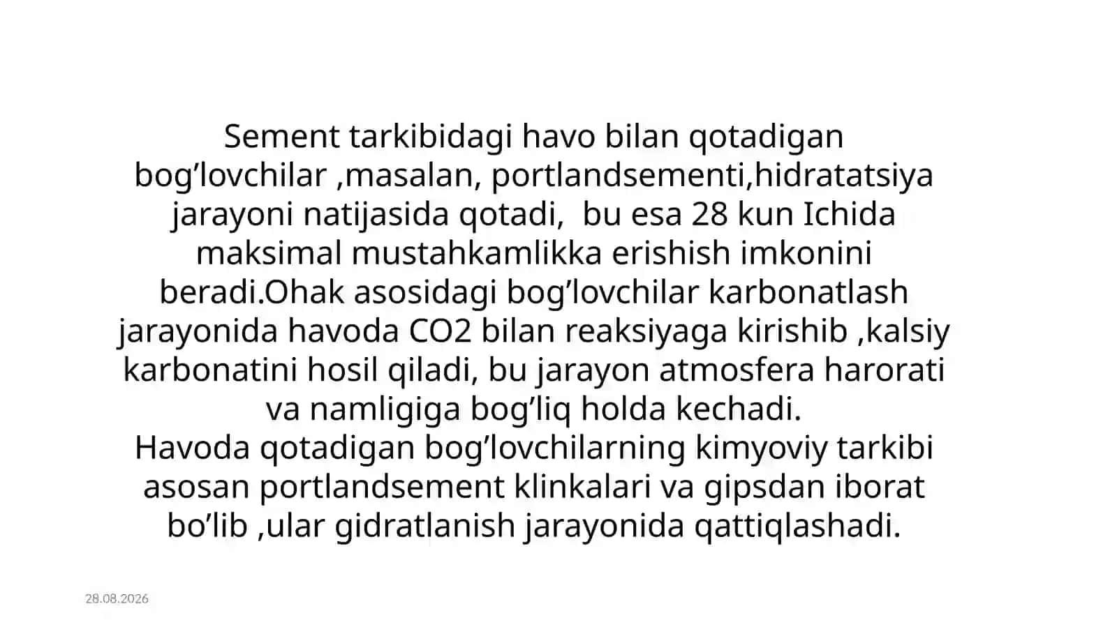 Havoda qotuvchi bog’lovchi moddalar haqida maʼlumot 3