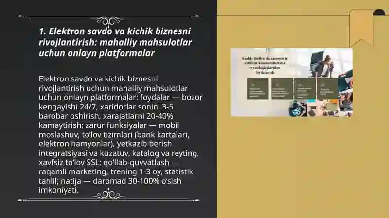 Milliy iqtisodiyotni turli sohalarida Internet texnologiyalaridan samarali foydalanish yo'llari 3