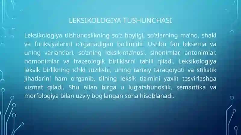 SOʻZ LINGVISTIK BELGI SIFATIDA SOʻZ YASALISHI 3
