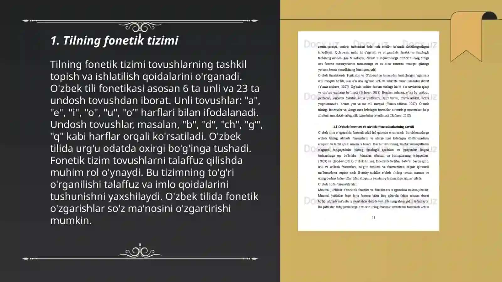 Til sathlari.Fonetik-fonologik sath 3
