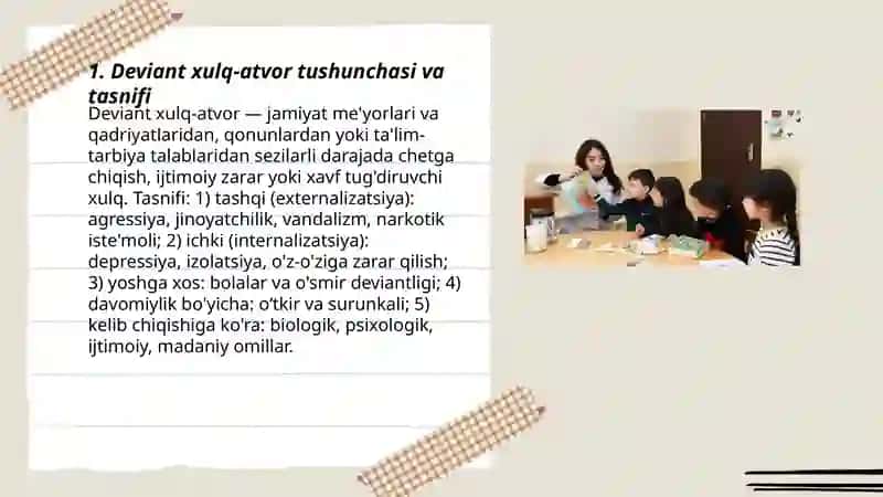 Deviant xulq-atvor bolalar bilan ijtimoiy pedagogik faoliyat 3