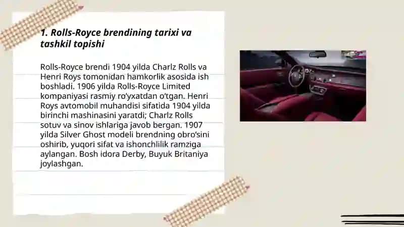 Rolls-Royce La Rose Noire Droptail avtomobilini ishlab chiqargan brend haqida 3