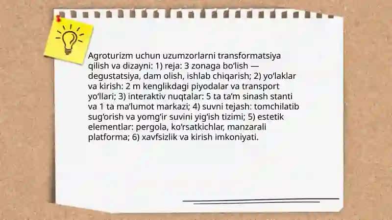 Agroturizmda uzumchilikni rivojlantirish 3