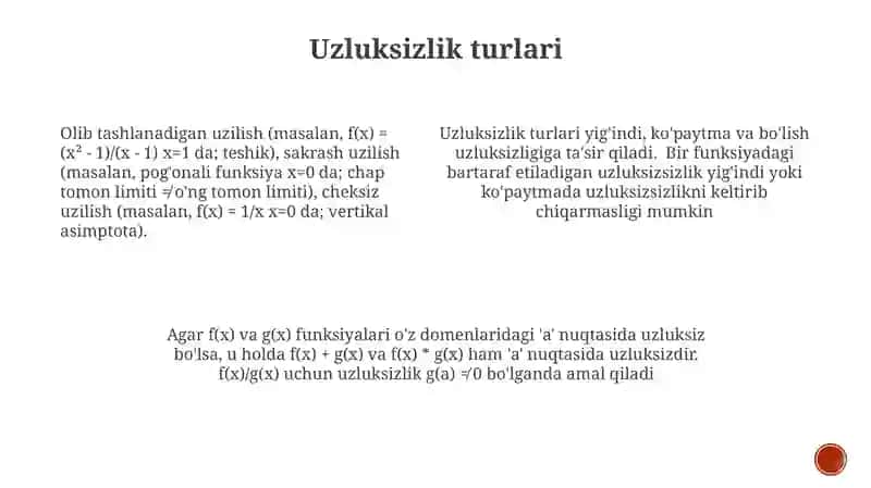 Uzluksizlik turlari 3