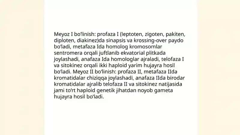 Meyoz bosqichlari 3