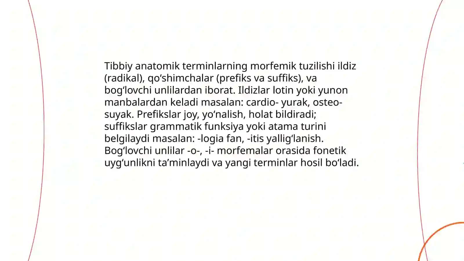Tibbiy anatomik terminlarining tuzilishi 3