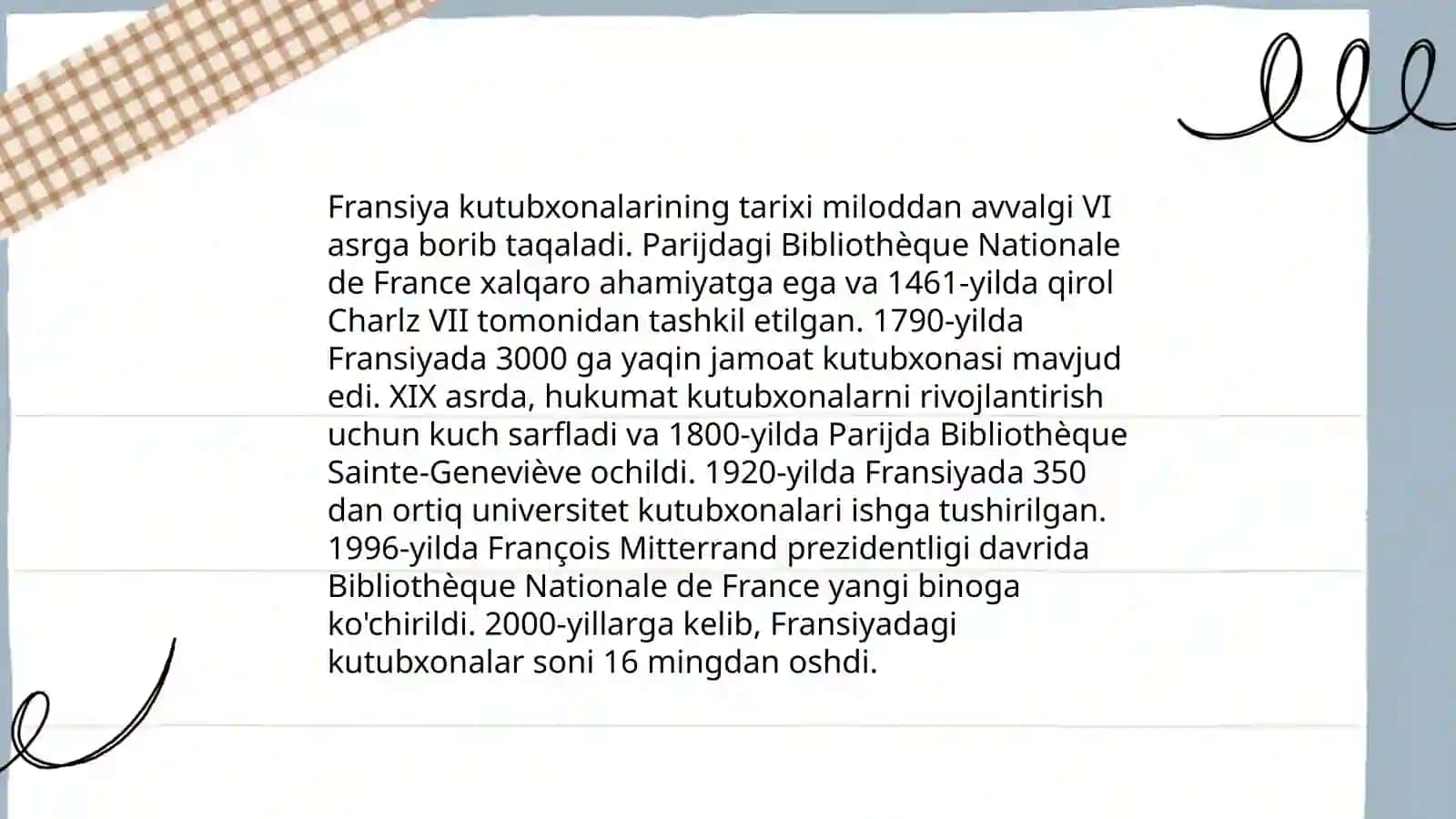 Fransiya kutubxonasi 3