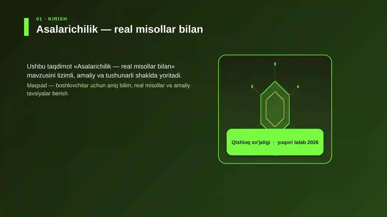 Asalarichilik — real misollar bilan 3
