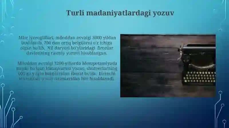 Yozuvlar tarixi manbalar bilan ishlash 3