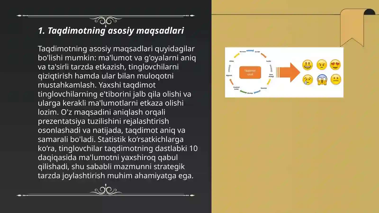 Taqdimot tayyorlash va taqdim etish usuli va vositalari 3