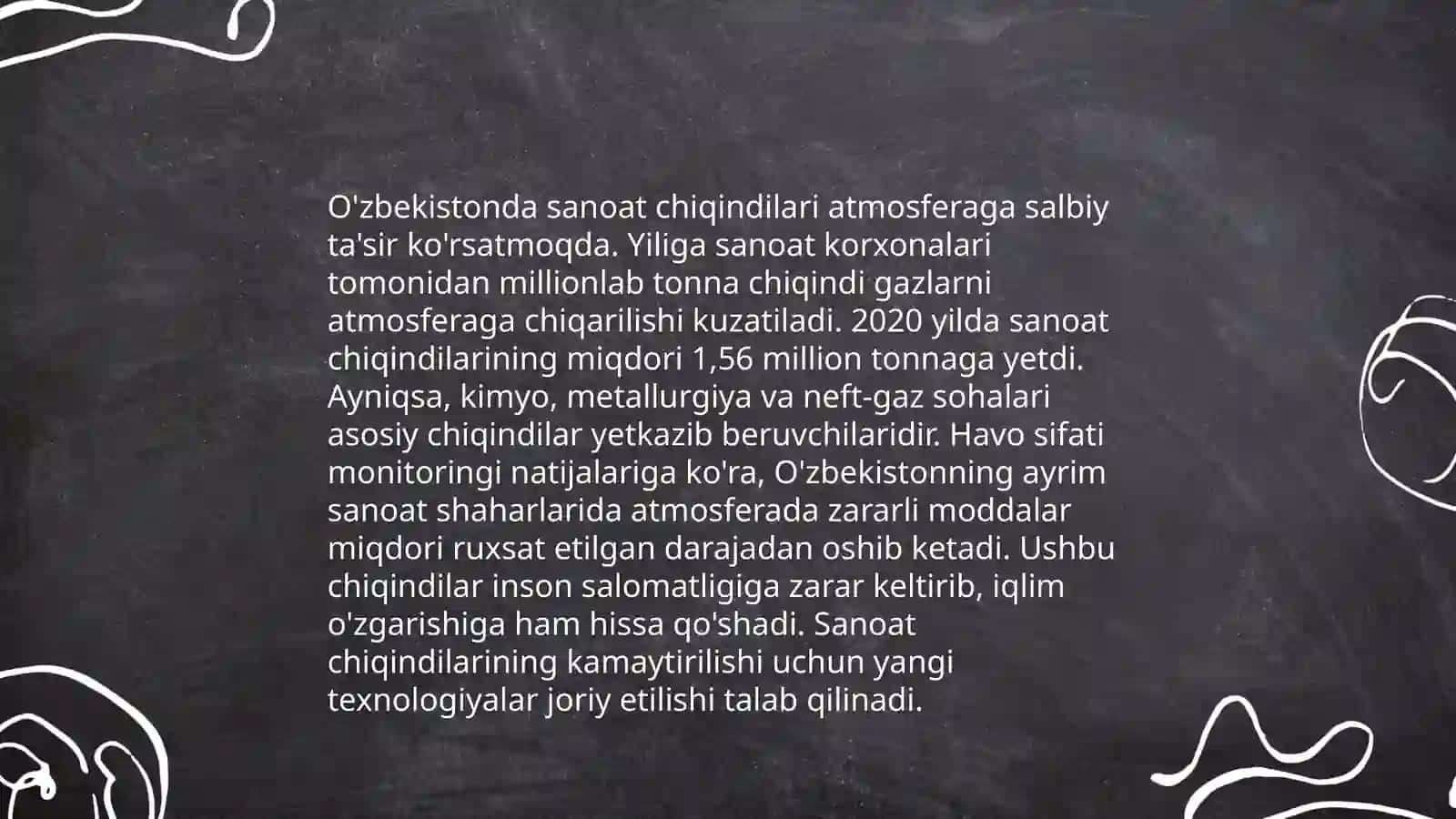 Õzbekistonda atmosferaning ifloslanish muammolari 3