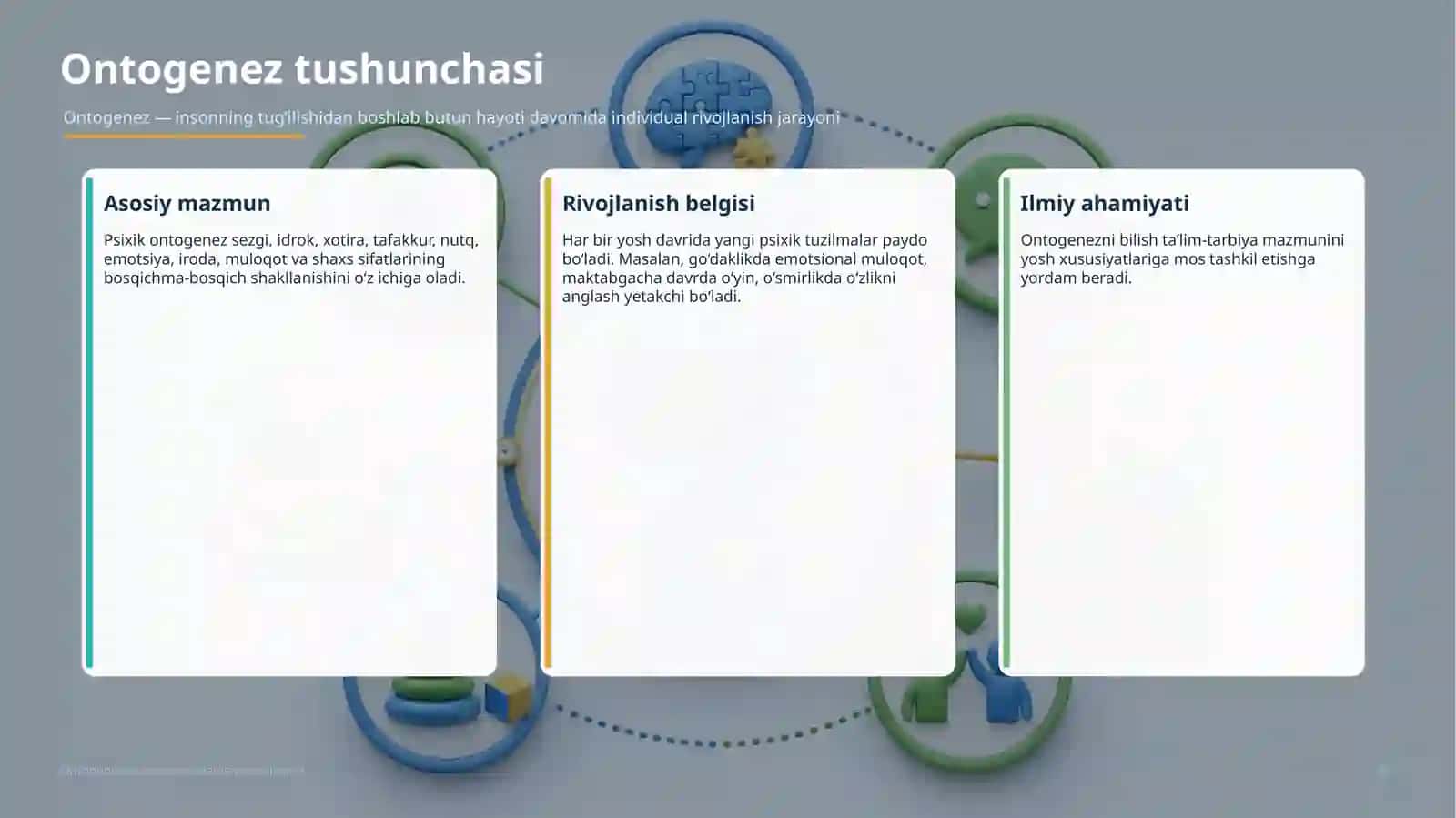 Ontogenezda psixik rivojlanish bosqichlari 3