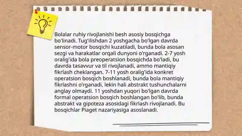 Bolalar ruhiy rivojlanishi 3