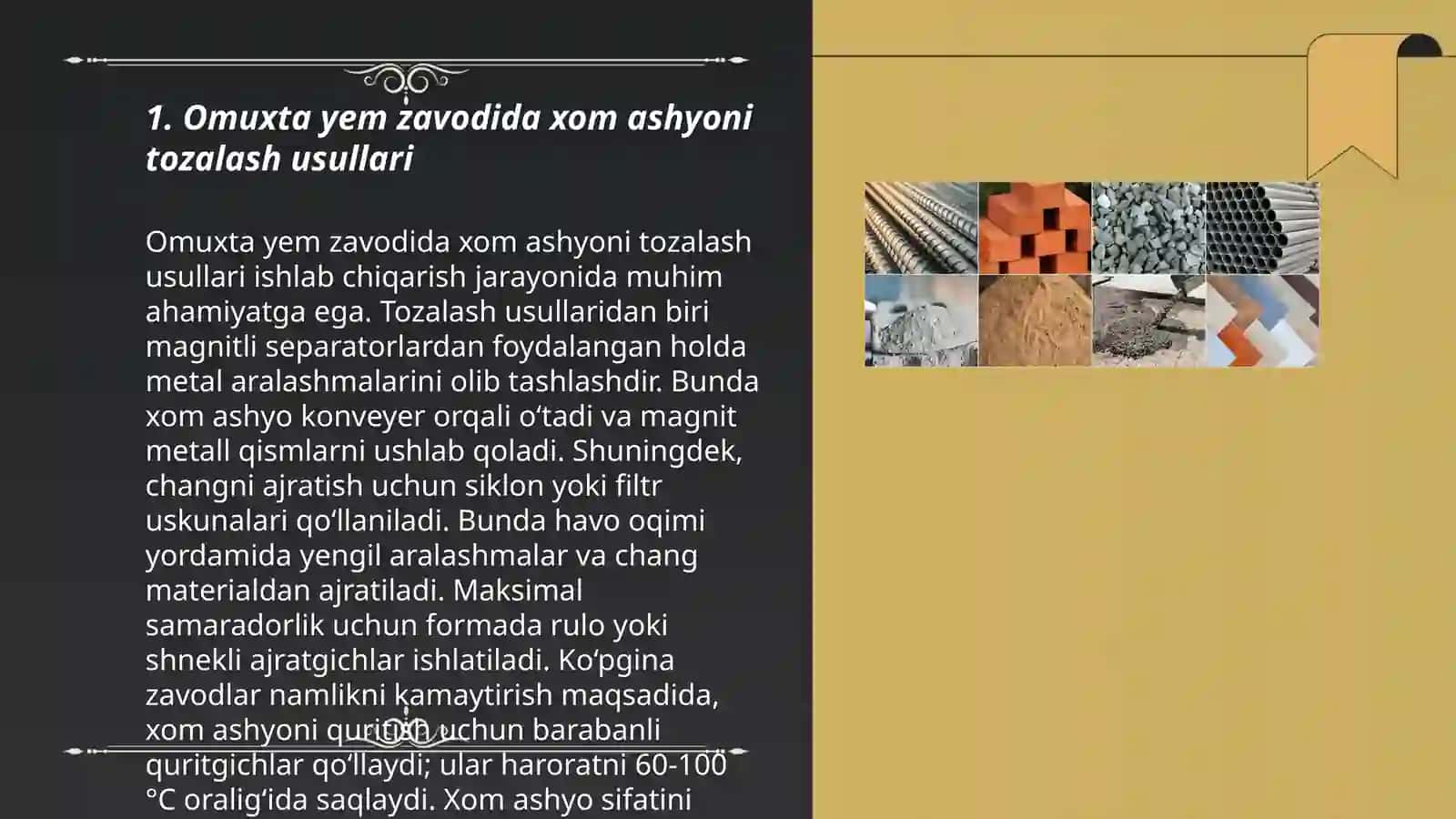 Omuxta yem zavodlarida xom ashyoni tozalash 3