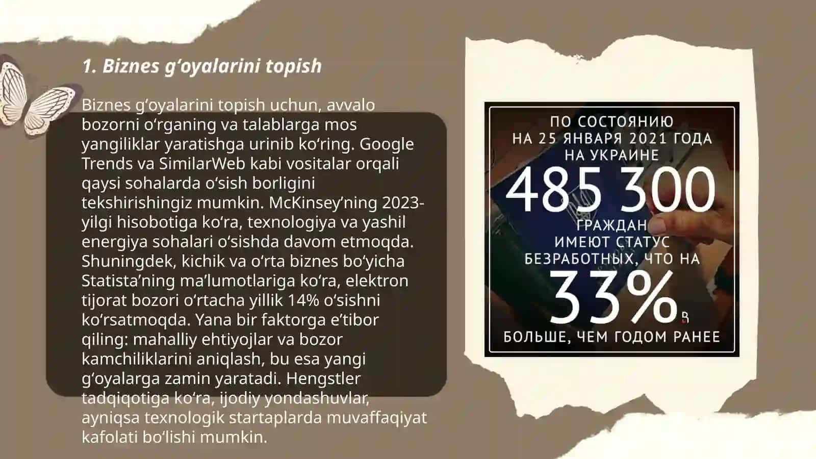 Biznes gʻoyalarini topish 3