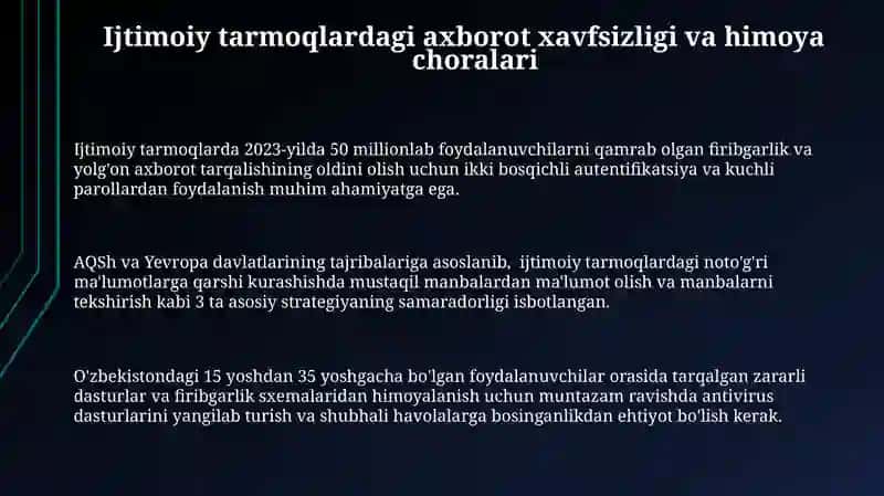Ijtimoiy tarmoqlarda axborot hurujlari va tatqitlari 3