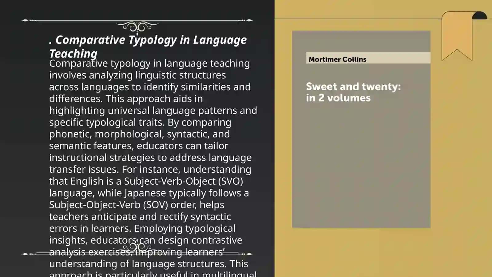 Importance of comparative typology in overcoming native language interference in TEFL 3