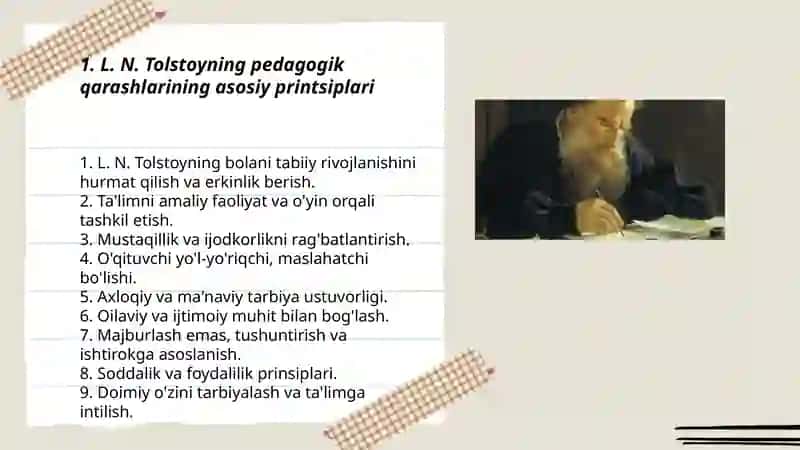 L. N. Tolstoyning pedagogik qarashlari 3