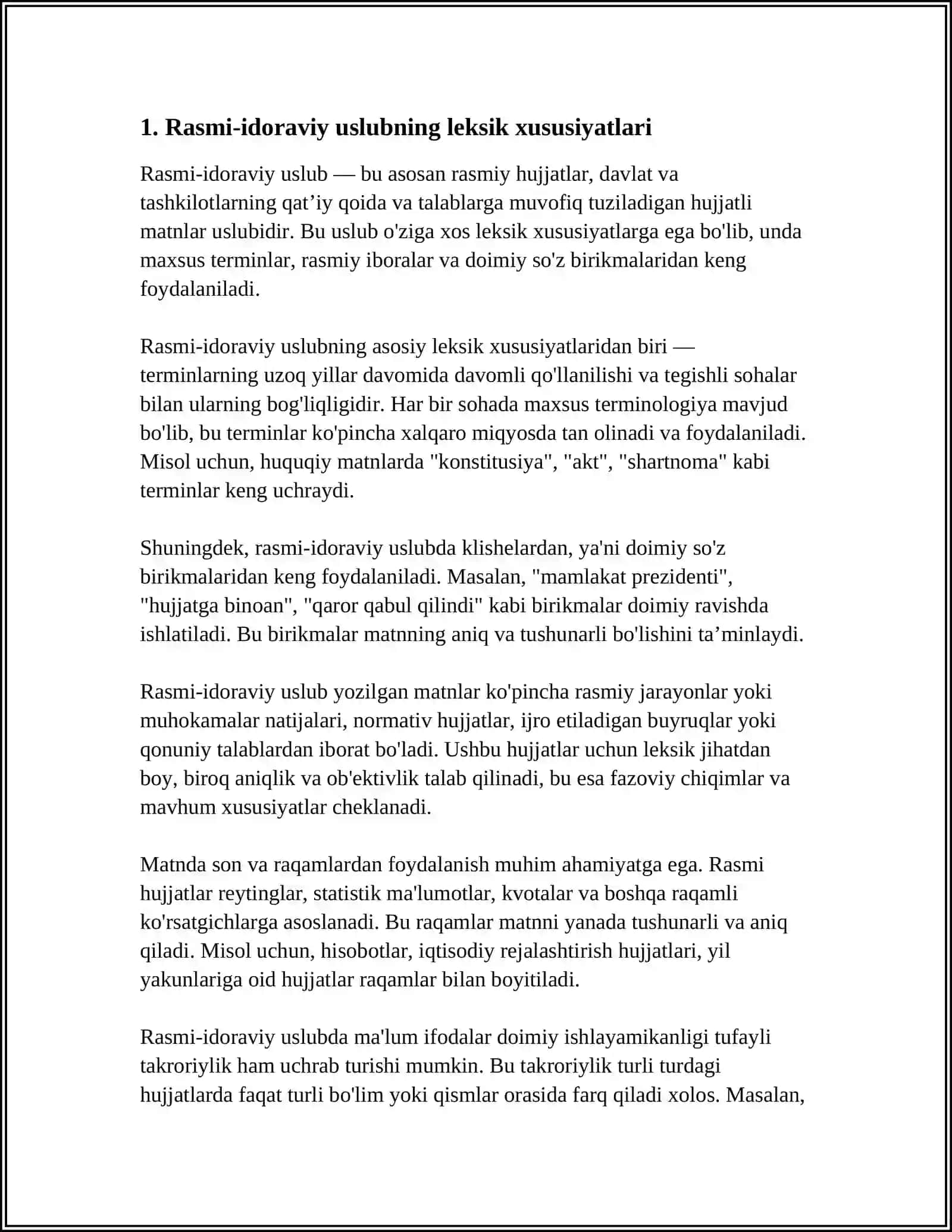 RASMI-IDORAVIY USLUB VA UNING XUSUSIYATLARI 3