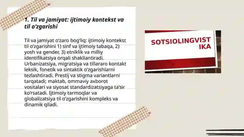Sotsiolingvistika va antropozentik tilshunoslik 3