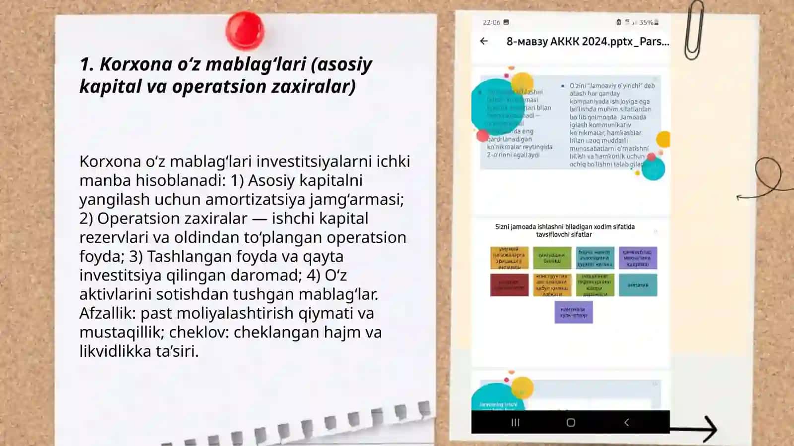 Investitsion faoliyatini moliyalashtirish manbalari 3