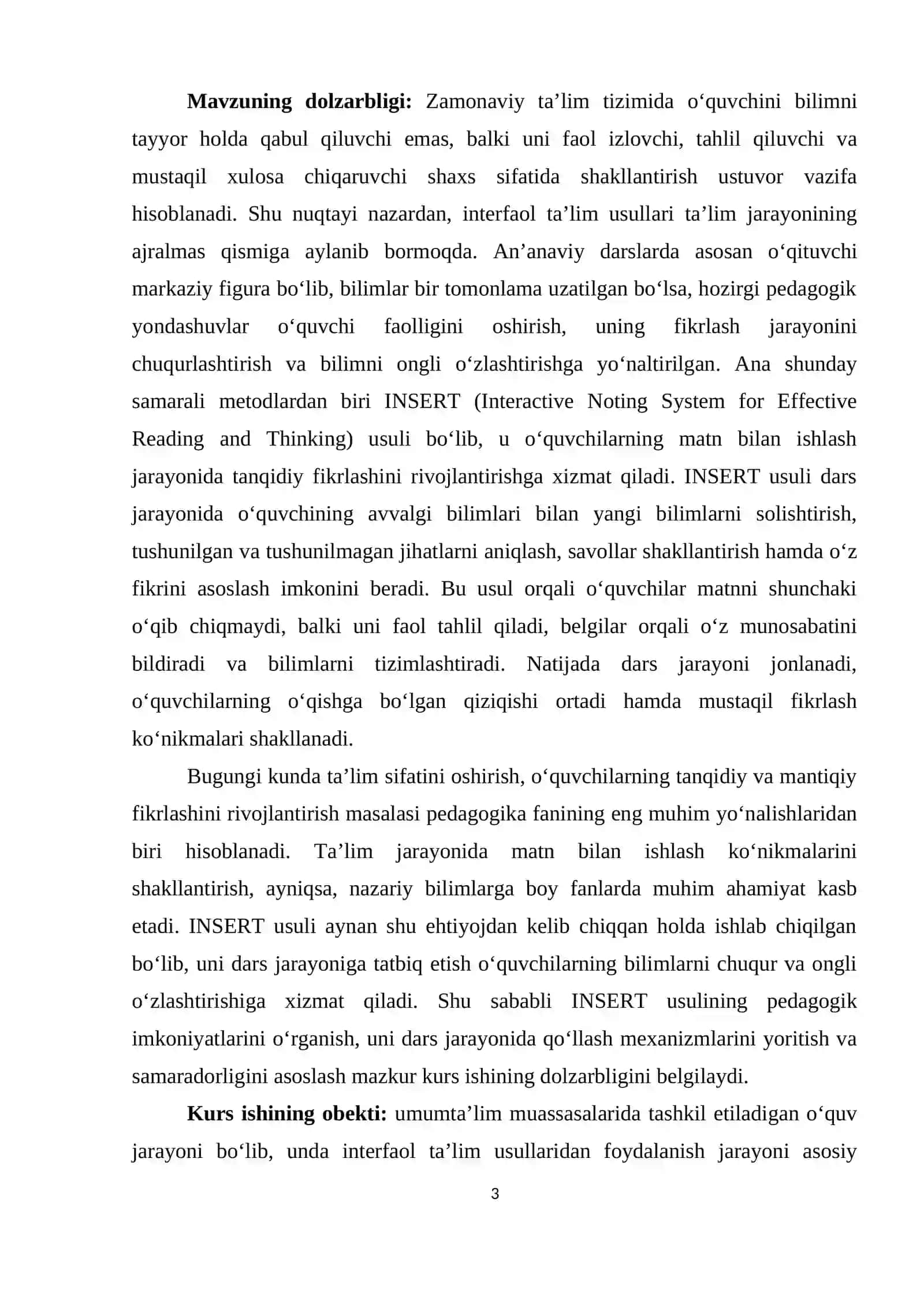 INSERT USULINI O‘QUVCHILARDA QO'LLASH ASOSLARI 3