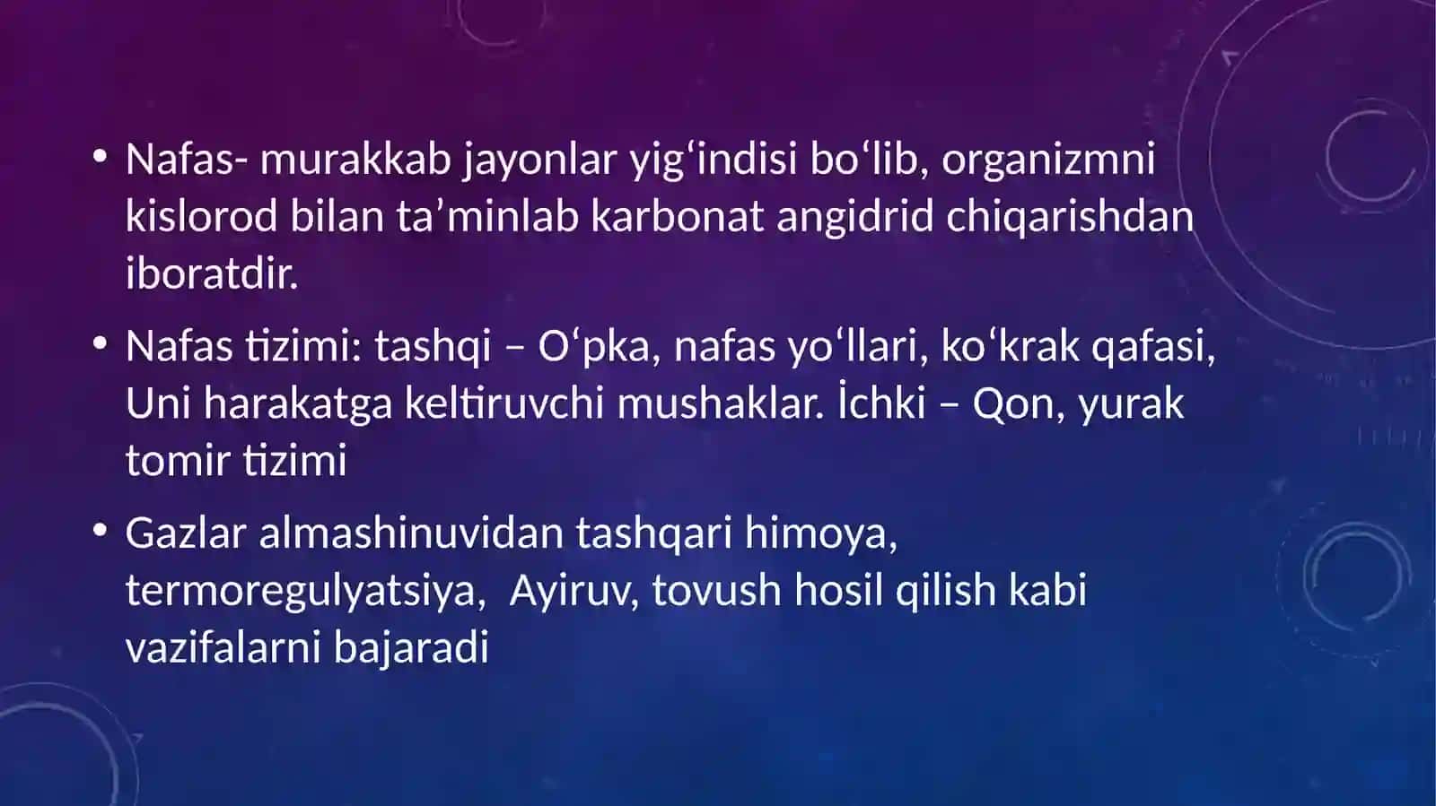 Nafas fiziologiyasi 3