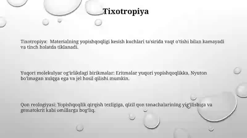 Yuqori Molekulyar Og'irlikli Birikmalarning Xossalari 3